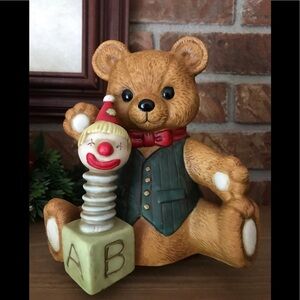 ❤️Rare Vintage Moving Musical Teddi Jack In the Box‼️FINAL SALE